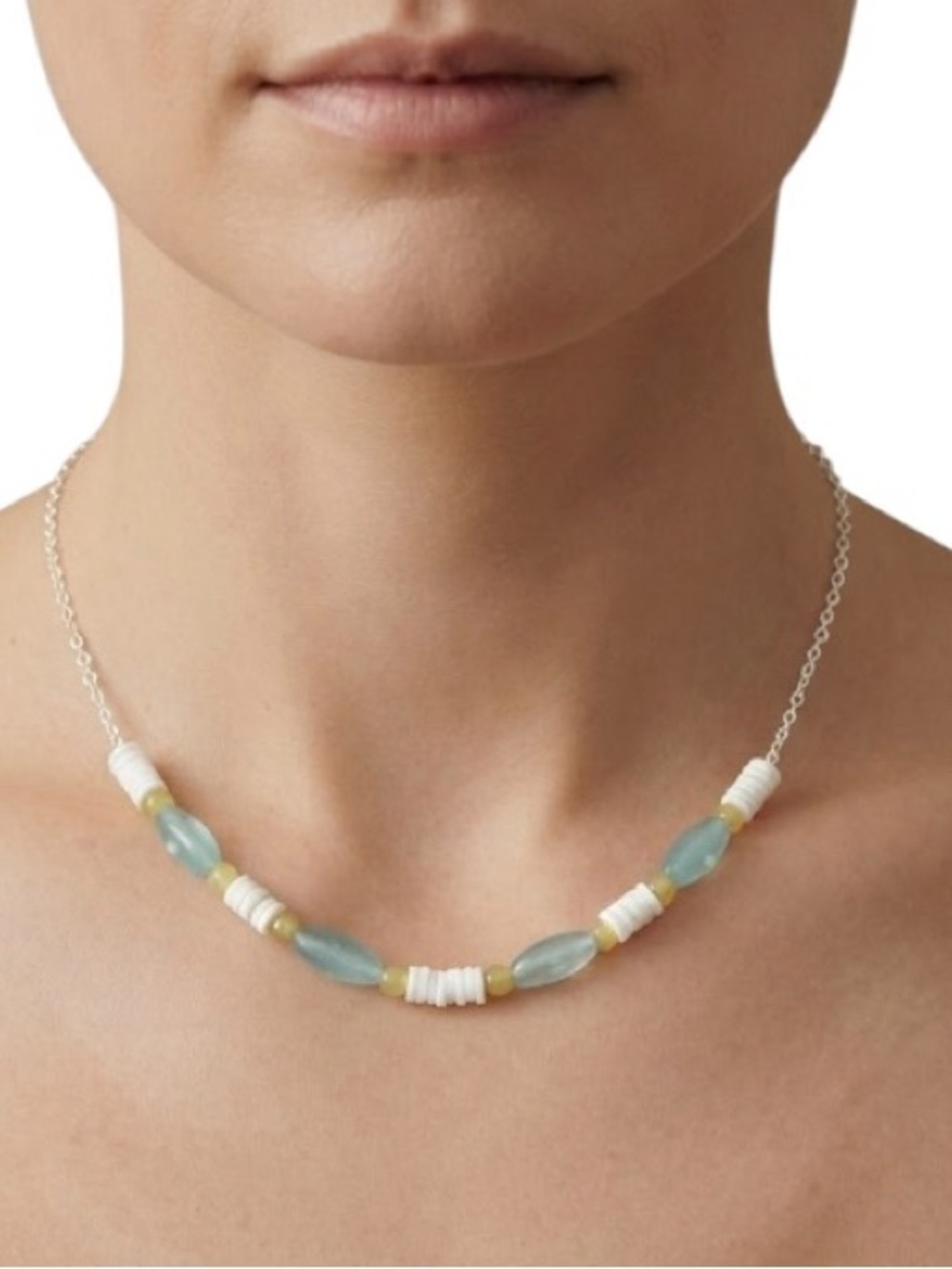 Icon Collection Tropical Paradise Beaded Silver Tone Necklace (NWT) - Picture 5 of 5